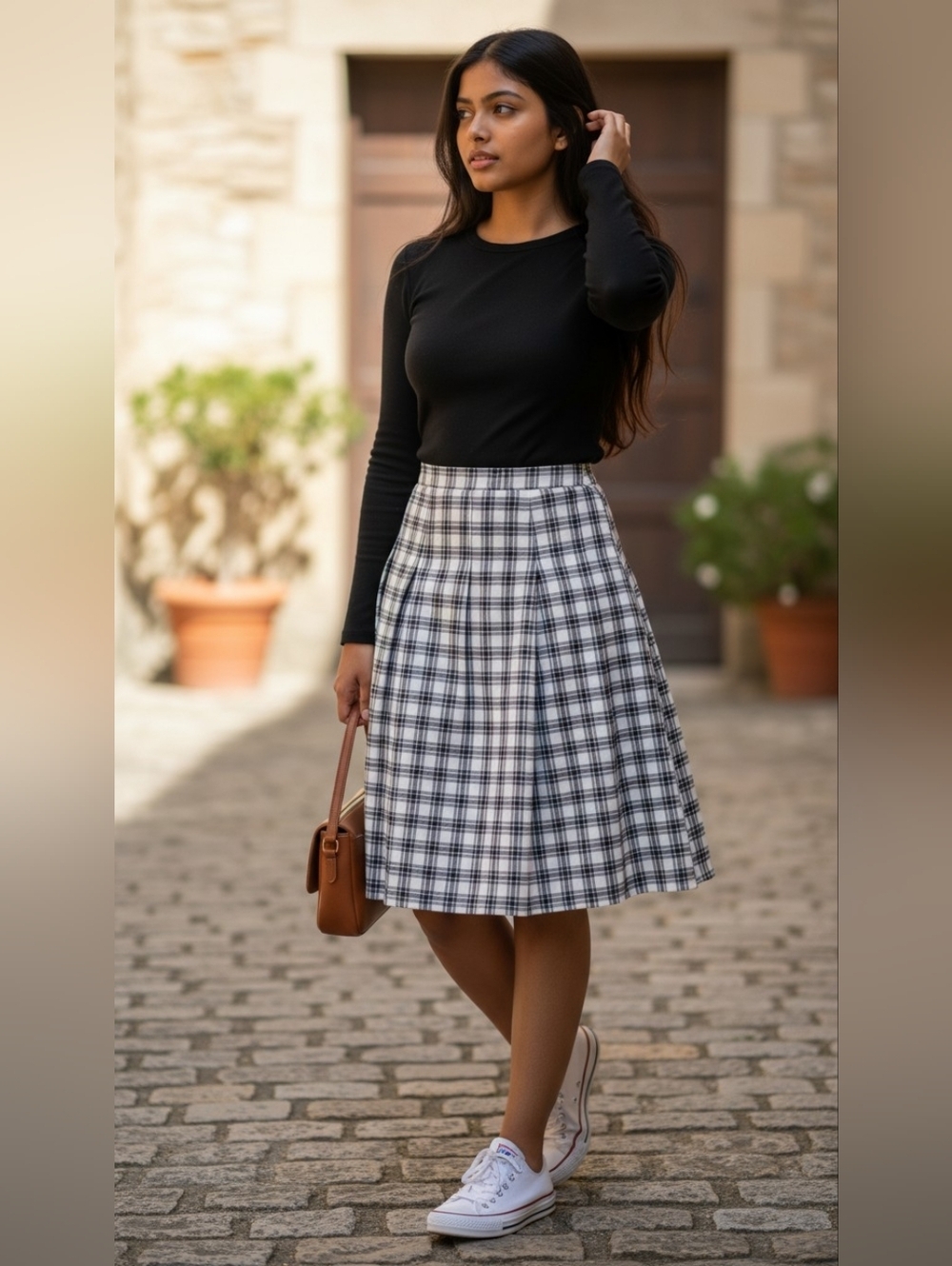 J.Crew Plaid Pleated Skirt Italian Wool Blend Side Zip Academia Preppy Size 6